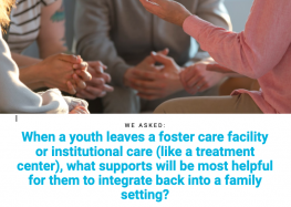 images shows text that reads: what supports will be most helpful for youth to integrate back into a